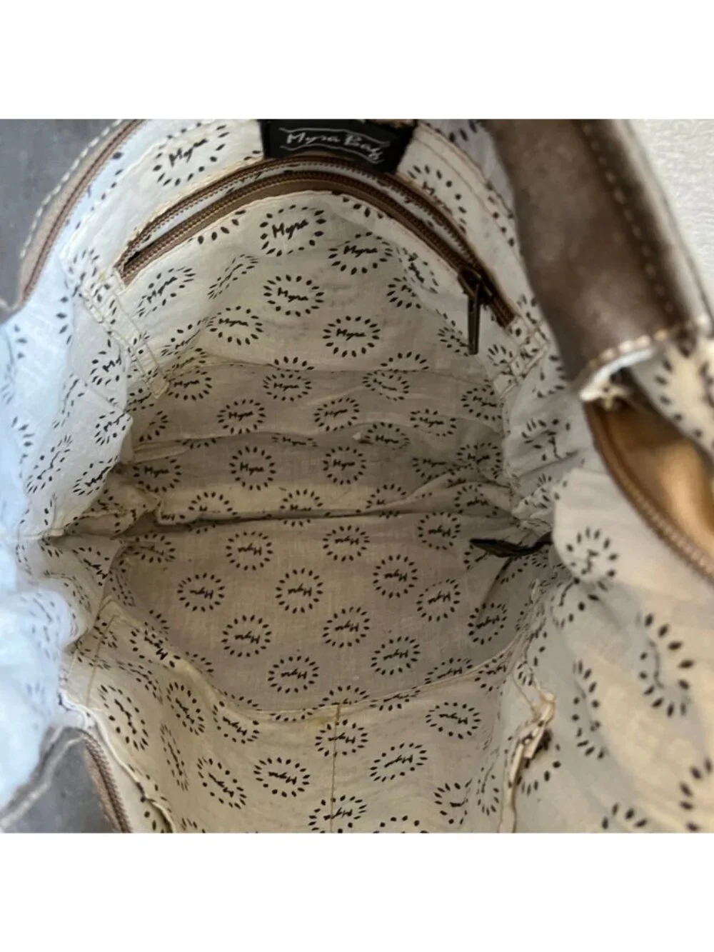 Myra Bag Blossom Floral Canvas Crossbody Bag With Leather Accents & Adjustable S - Picture 7 of 12